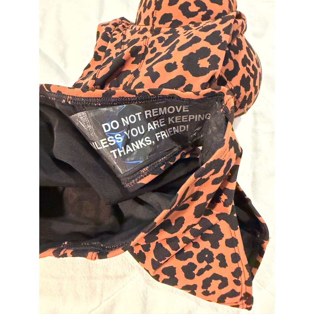 TA3 Modern Leopard Lushy Hipster Swimsuit XXS Regular Long D/DD One Piece Brown - Picture 8 of 9